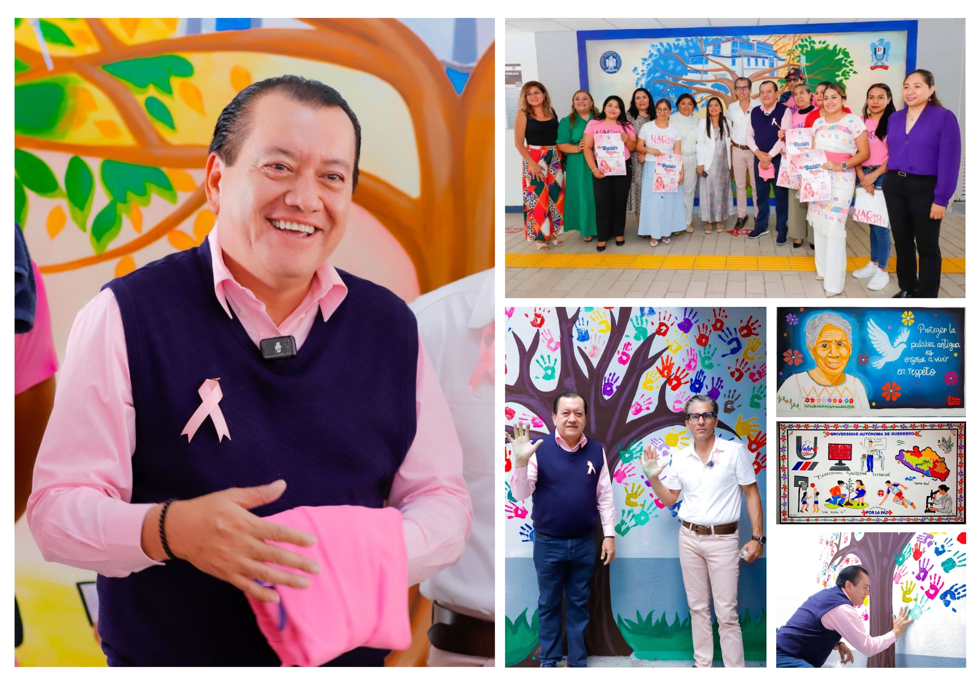 EL RECTOR JAVIER SALDAÑA PROMUEVE CAMPAÑA DE CONCIENTIZACIÓN CONTRA EL CÁNCER DE MAMA EN LA UAGRO